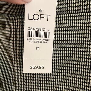 LOFT Houndstooth Black and White leggings